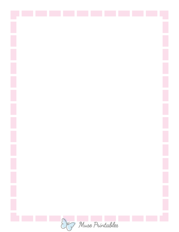 Light Pink Thick Dashed Line Border