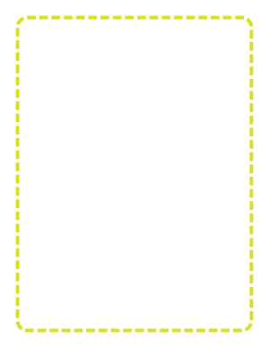 Lime Green Rounded Medium Dashed Line Border