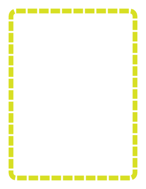Lime Green Rounded Thick Dashed Line Border