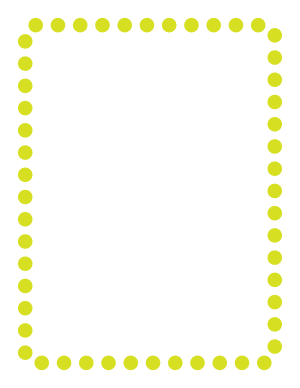 Lime Green Rounded Thick Dotted Line Border