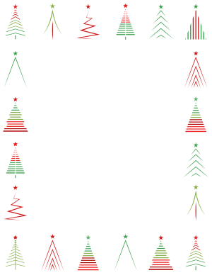 Minimalist Christmas Tree Border