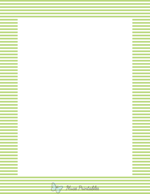Mint Green And White Mini Horizontal Striped Border