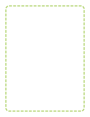Mint Green Rounded Medium Dashed Line Border