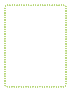 Mint Green Rounded Medium Dotted Line Border