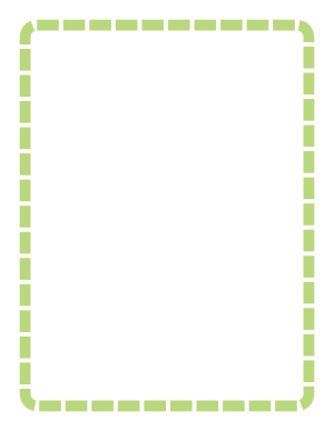 Mint Green Rounded Thick Dashed Line Border