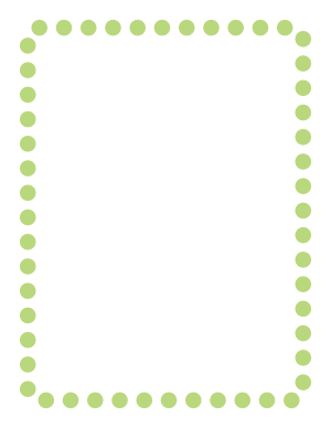 Mint Green Rounded Thick Dotted Line Border