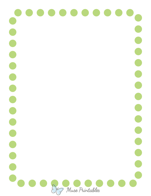 Mint Green Rounded Thick Dotted Line Border