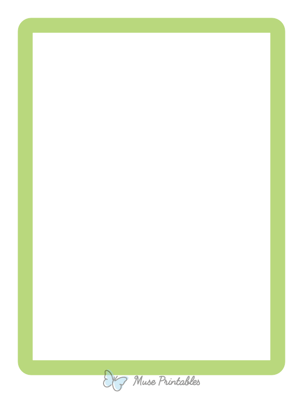 Mint Green Rounded Thick Line Border