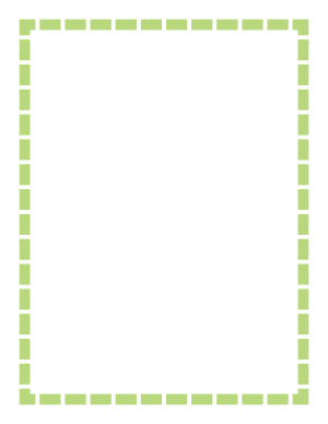 Mint Green Thick Dashed Line Border