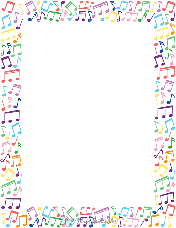 Printable Musical Notes Page Border Printable Musical Notes Page Border