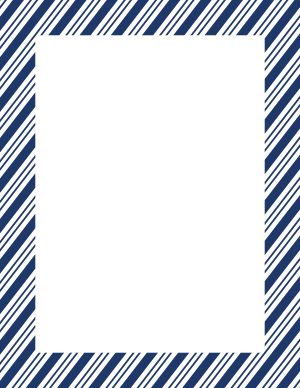 Navy Blue and White Peppermint Stripe Border