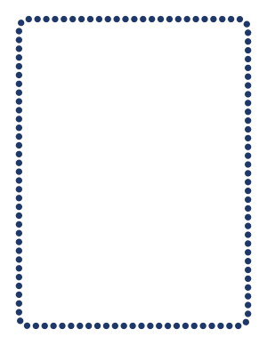 Navy Blue Rounded Medium Dotted Line Border