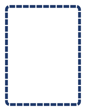 Navy Blue Rounded Thick Dashed Line Border