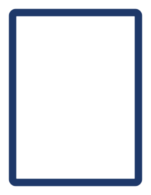 Navy Blue Rounded Thick Line Border