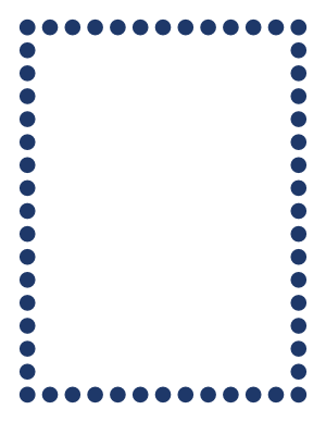 Navy Blue Thick Dotted Line Border