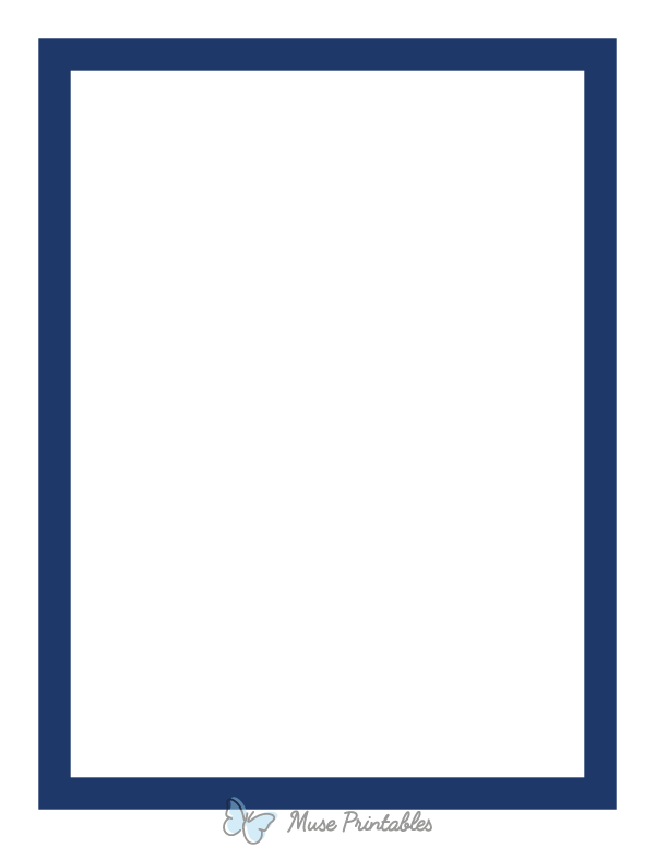 Navy Blue Thick Line Border