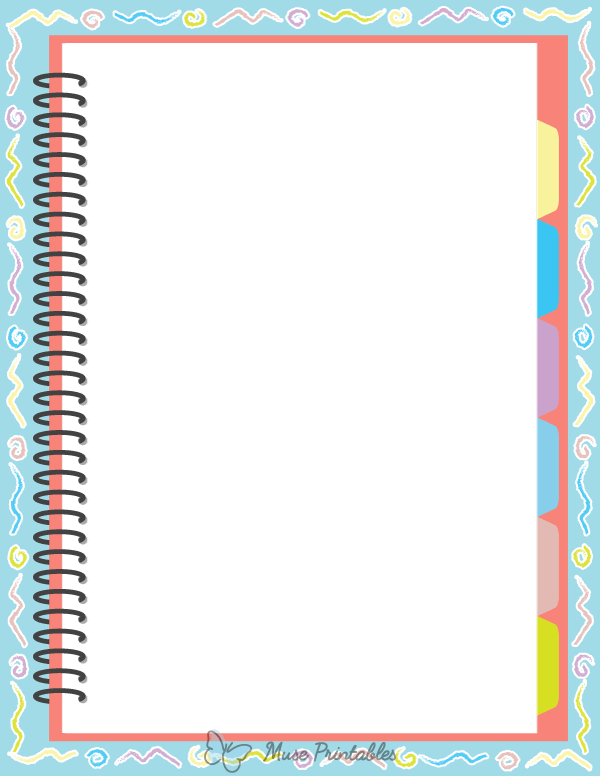 Printable Notebook Page Border