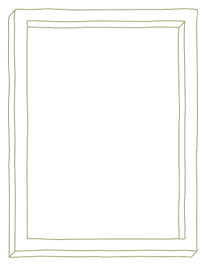 Olive Green 3d Doodle Frame Border