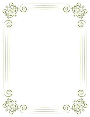 Olive Green Classical Border