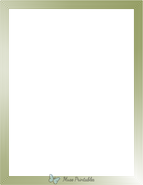 Olive Green Concentric Gradient Line Border