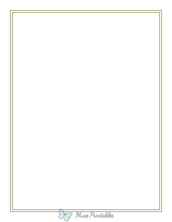 Olive Green Double Line Border