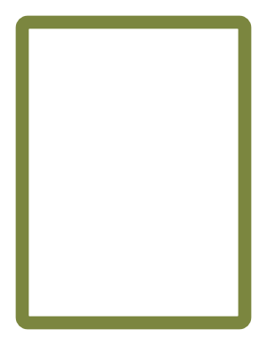 Olive Green Rounded Thick Line Border