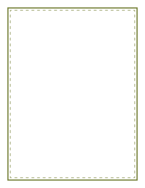 Olive Green Solid And Dashed Line Border