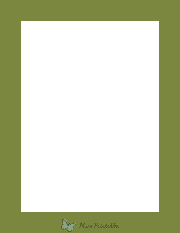 Olive Green Solid Border