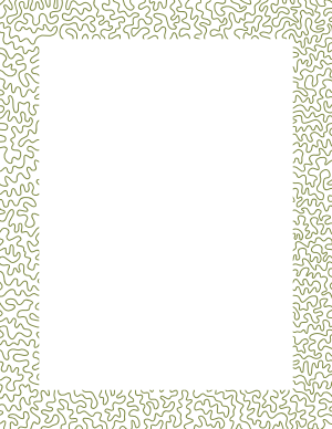 Olive Green Squiggly Line Border