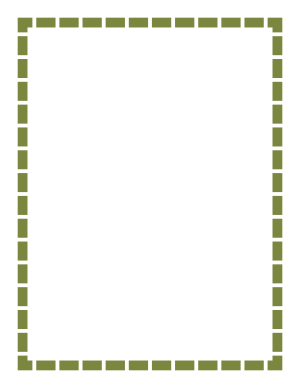 Olive Green Thick Dashed Line Border