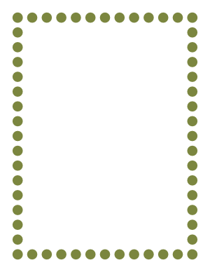 Printable Green Thick Dotted Line Page Border