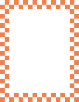 Orange and White Checkered Border