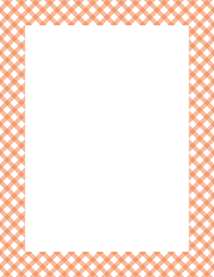 Orange And White Diagonal Gingham Border