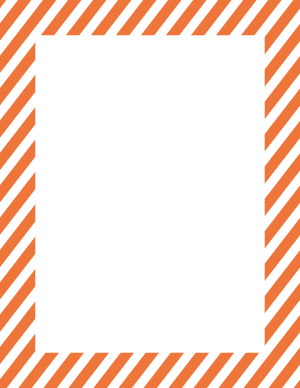 Orange And White Diagonal Striped Border
