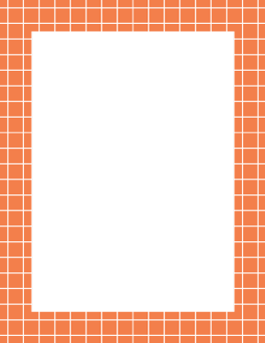 Orange and White Graph Check Border