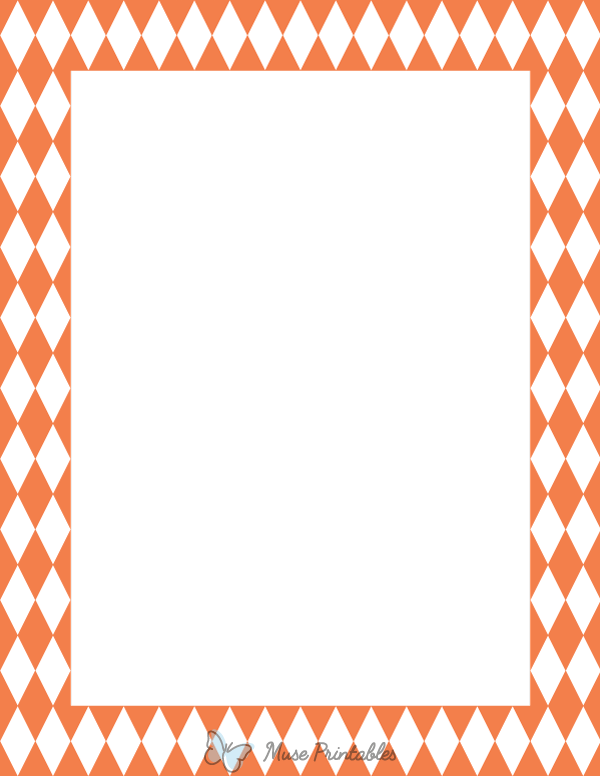 Orange and White Harlequin Border