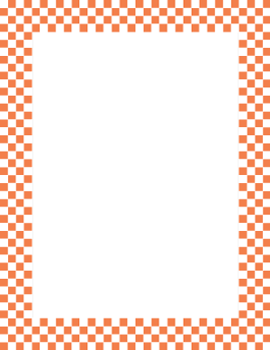 Orange and White Mini Checkered Border