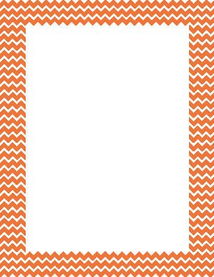 Orange And White Mini Chevron Border