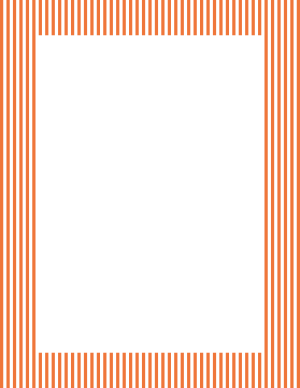 Orange And White Mini Vertical Striped Border