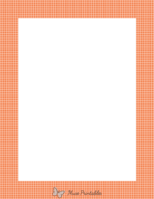 Orange and White Pin Check Border