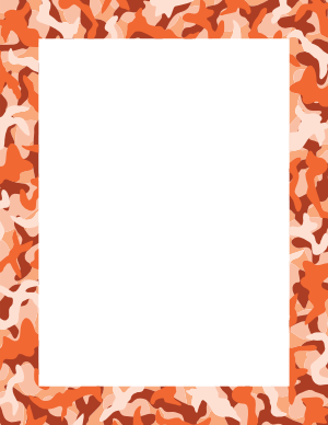 Orange Camouflage Border