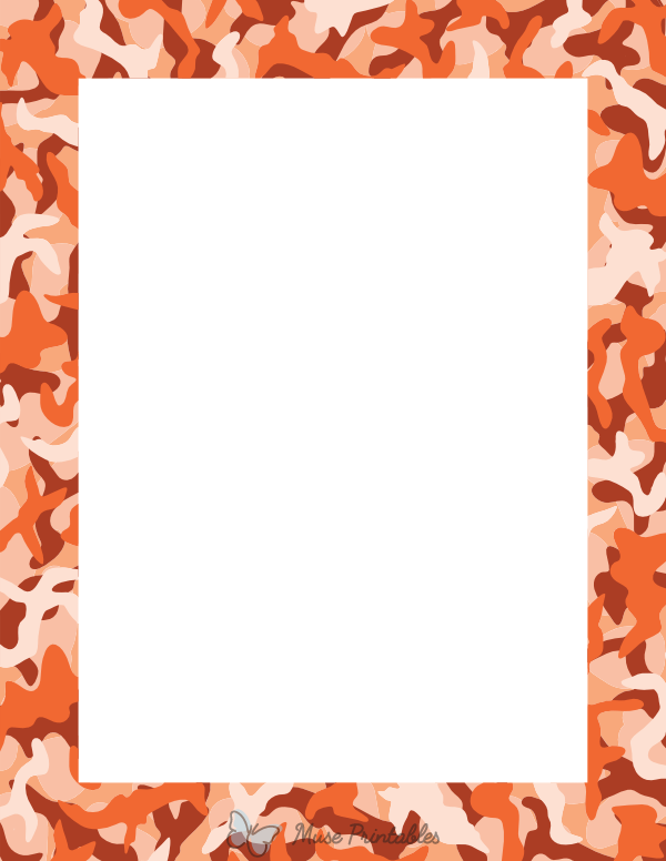 Orange Camouflage Border