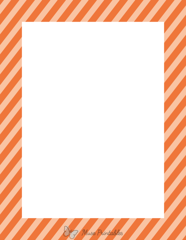 Orange Diagonal Striped Border