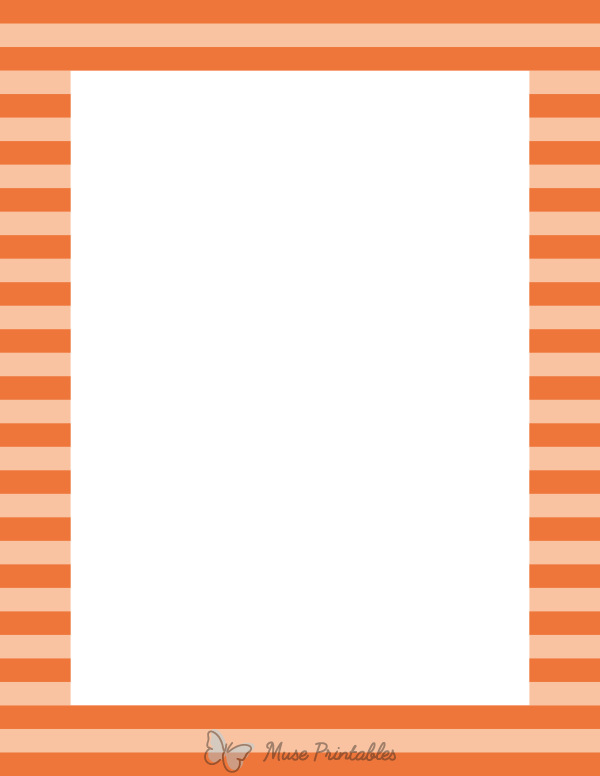 Orange Horizontal Striped Border