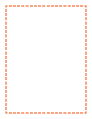 Orange Medium Dashed Line Border