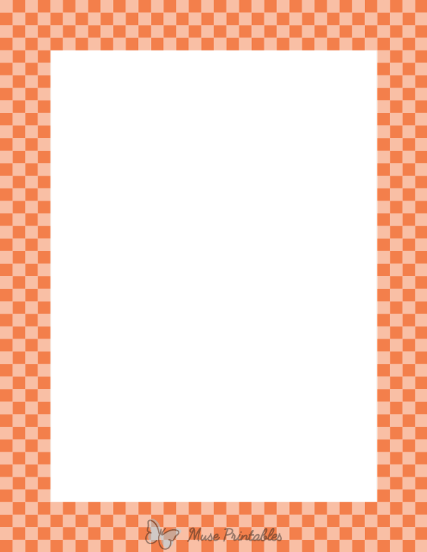 Orange Mini Checkered Border