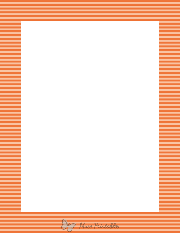 Orange Mini Horizontal Striped Border