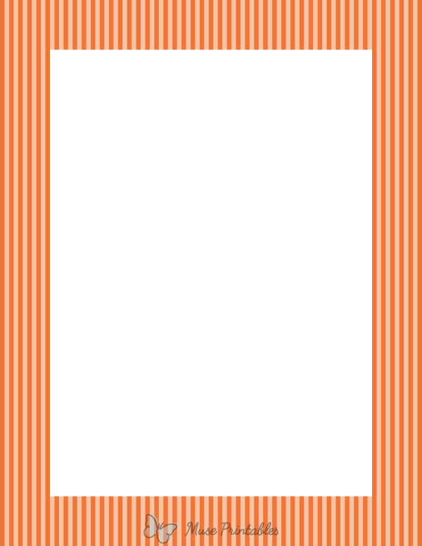 Orange Mini Vertical Striped Border