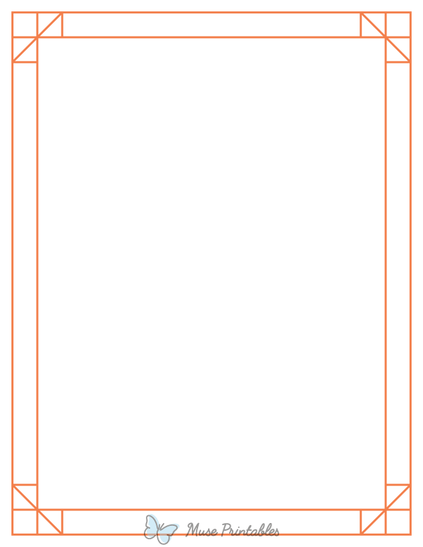 Orange Modern Frame Border