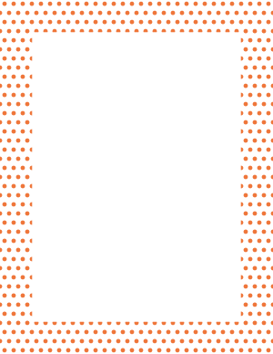 Orange on White Mini Polka Dot Border